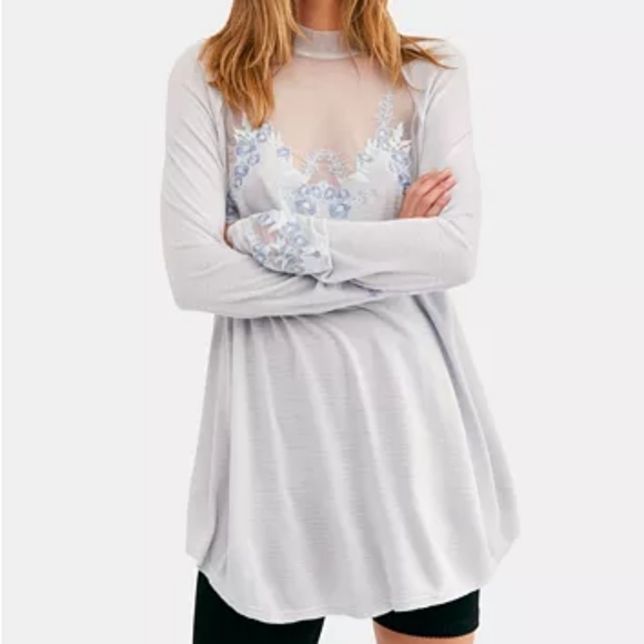 Free People Tops - Free people Saheli embroidered - Mesh size small